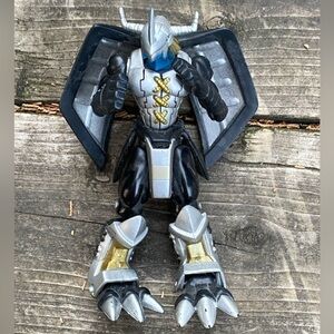 Vintage 90s Digimon Jet-Black Dragon Knight Black War Greymon Figure D-Real